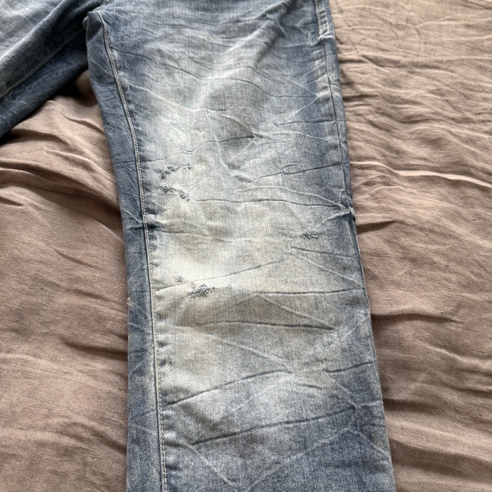 Jordan Craig Legacy Jeans Mens 34x32 Sean Distressed Light Wash Biker Streetwear